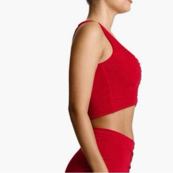 N By Naked Wardrobe NWT Shirred Crop Tank Top M - Picture 3 of 8